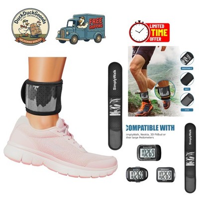 Comfortable Adjustable Ankle Band for Step Counters - Medium Size for Active Use