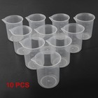10Pcs Clear Kitchen Measuring Cup For Baking Beaker Liquid Measure Jug Cup Pack