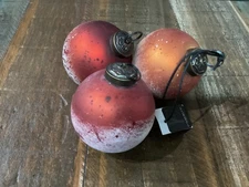 Interiors etc. Set of 3 Christmas ball ornaments kugel style frosted Ball Sphere