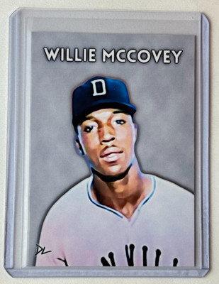 Willie Mccovey Limited Edition Artist Signed ''Danville Leafs'' Trading Card 1/10