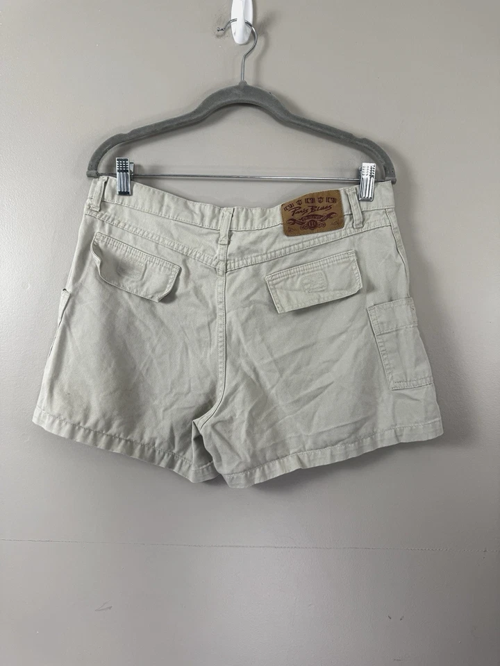 Pantalones Cortos Paris Blues Y2K Años 90 Para Mujer Caqui Carga Bolsillo 11 Preppy Costero Exterior Foto 2 de 4