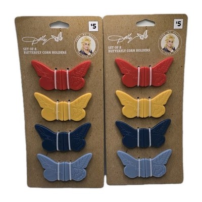Lot of 2 Packs (8 Sets Total) Dolly Parton Buttery Corn Holders Dishwasher Safe