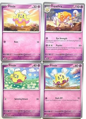 Espathra 103/198 - Scarlet & Violet -  Evolution 4 Card Lot - Flittle - NM/M