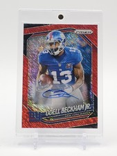 ODELL BECKHAM JR 2025 PRIZM RED SHIMMER FOTL AUTO #285 /35 NY GIANTS Q6846