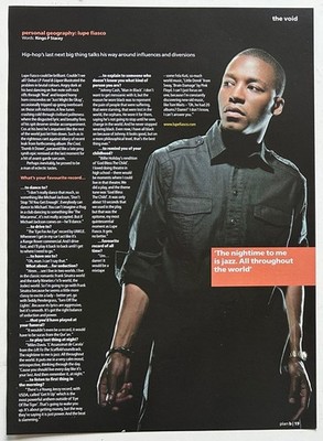LUPE FIASCO - 2008 Full page UK magazine poster feature