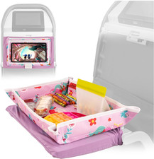 Airplane Tray Table Cover - Organize Kids Travel Essentials - Pockets for Airpla