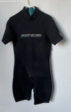 Body Glove Mens Black Short Sleeve Scuba Diving Back Zipper Shorty Wetsuit Sz L
