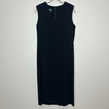 Lauren Ralph Lauren Black Sheath Dress Size 6 Sleeveless Professional Office