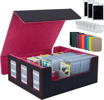 Commander Deck Box Für MTG Mit 3Pcs 35PT Magnetic Card, Kartenbox Für 1800+ Kart
