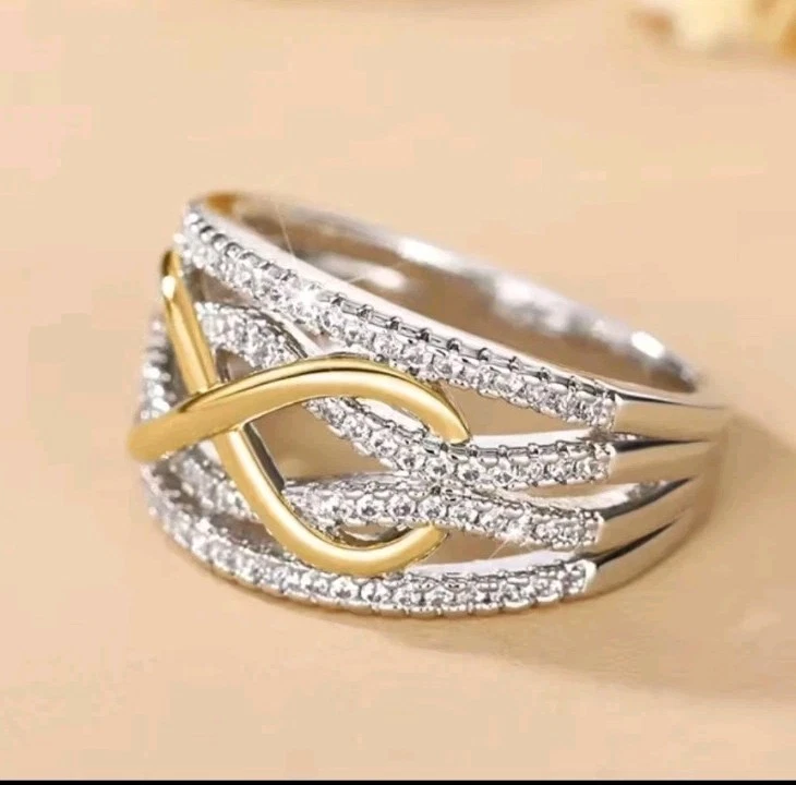 Minamilist Ring Edelstahl Verstellbar. Geschenk. Unendlichkeit Ring. Gr.55 - Bild 2 von 4