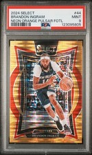 2024 PANINI SELECT NEON ORANGE PULSAR FOTL #44 BRANDON INGRAM 9/18 PSA 9