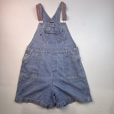 Vintage B.U.M. Equipment Denim Overall Bibs Y2K Shorts Women s L 90s