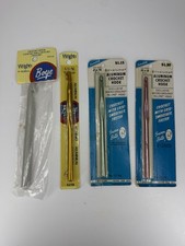 Susan Bates Wrights Aluminum 3 Plastic 1 Crochet Hooks P N J H Vintage USA