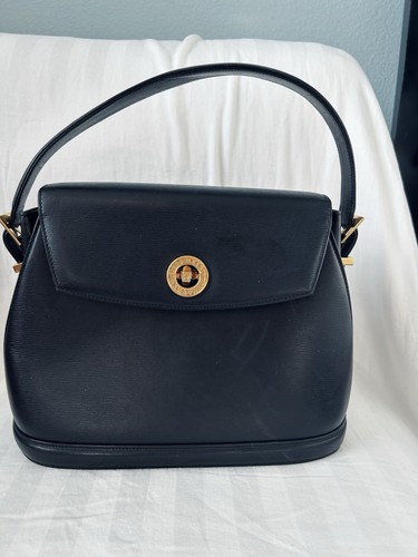 Valentino Garavani Black Leather Shoulder Bag Vintage AUTHENTIC