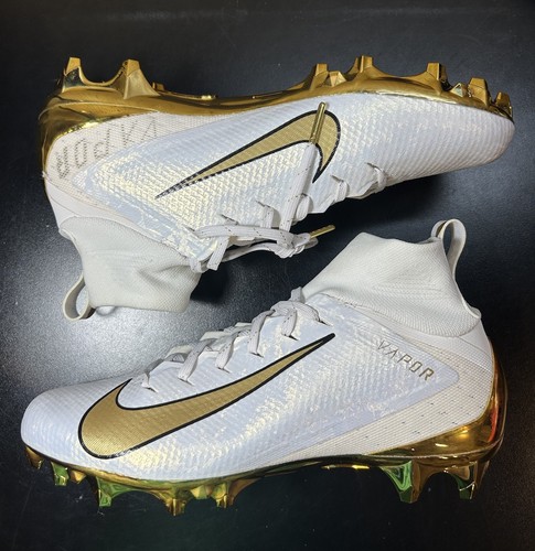 Größe 9,5 - Nike Vapor Untouchable Pro 3 TD PRM Fußballschuhe Carbon weiß gold
