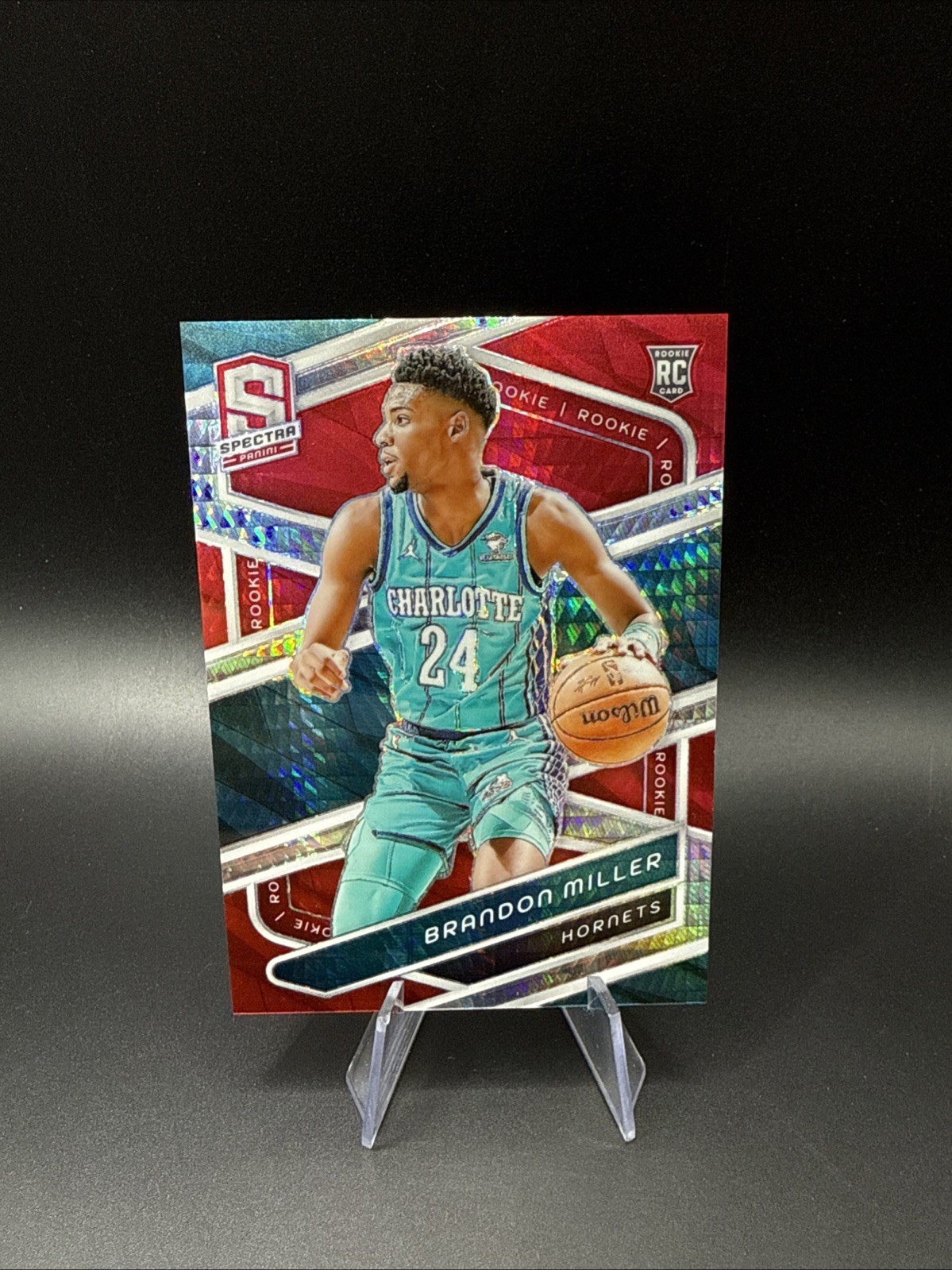2023-24 Spectra International Brandon Miller Rookie Red Prizm Mint #161 Hornets