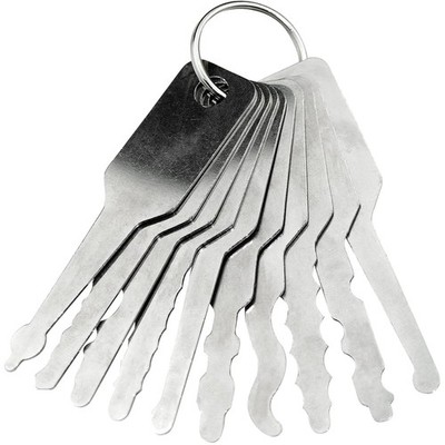Lockpicking-Set, Edelstahl, 10 Teile, geeignet für Sicherheits- und Drehschei...