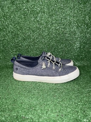 Sperry Boat Sneakers Women s Size 7.5 Blue Dazzle Slip On Casual Comfort Shoes