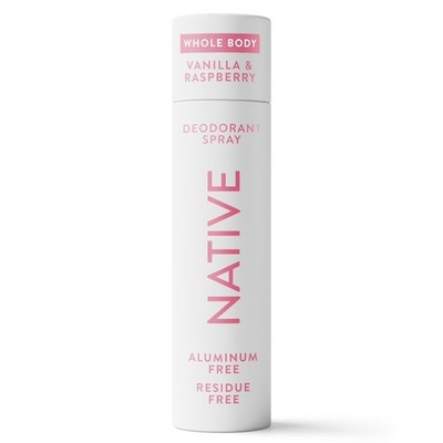 72 HOUR ALUMINUM FREE DEODORANT SPRAY, VANILLA & RASPBERRY, 3.5oz
