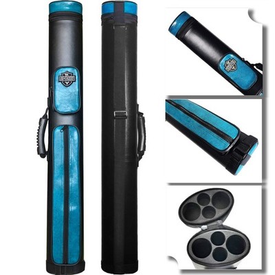 2x2 Hard cue case Oval Pool Cue Billiard Stick Carrying Case A01-Turquoise