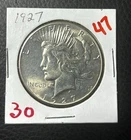 1927 Peace Silver Dollar - 90% Silver US Coin Philadelphia Mint
