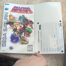 Blazing Heroes (Sega Saturn) - Rare CIB w registration card, Authentic, Tested