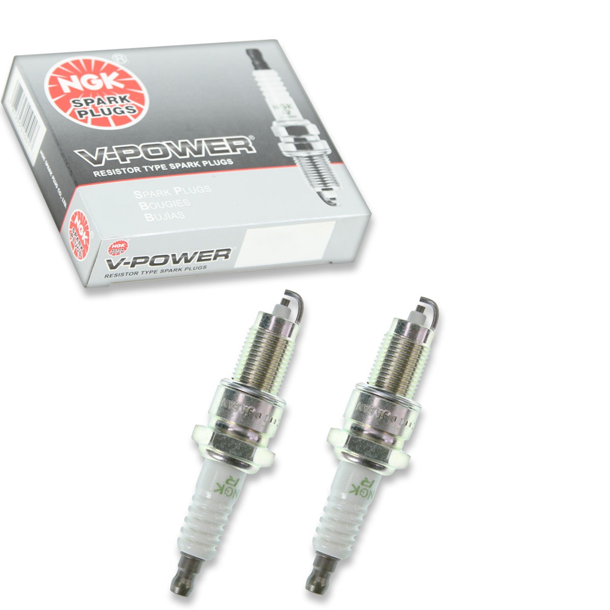 2 pc NGK 6334 ZGR5C V-Power Spark Plugs for WR9HC W9HC RN8L RN14LY RN13LYC lu