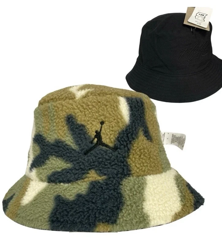 Nike Jordan Apex Winter Reversible Bucket Hat Black/Multicolor FZ2054-010 Size L