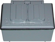 Made in USA Weatherproof Electrical Outlet Box, Box Cover & 1 Gang box, Gray 