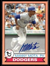 2017 Topps Archives #FFA-MM Manny Mota Fan Favorites Autograph Peach #/150