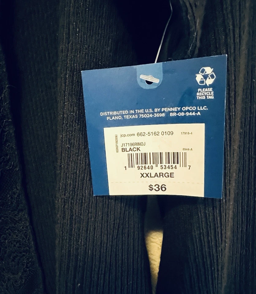 Women’s Arizona Long-Sleeved Lace & Hook-and-Eye Embellished Top, Size XXL - Image 2 of 2