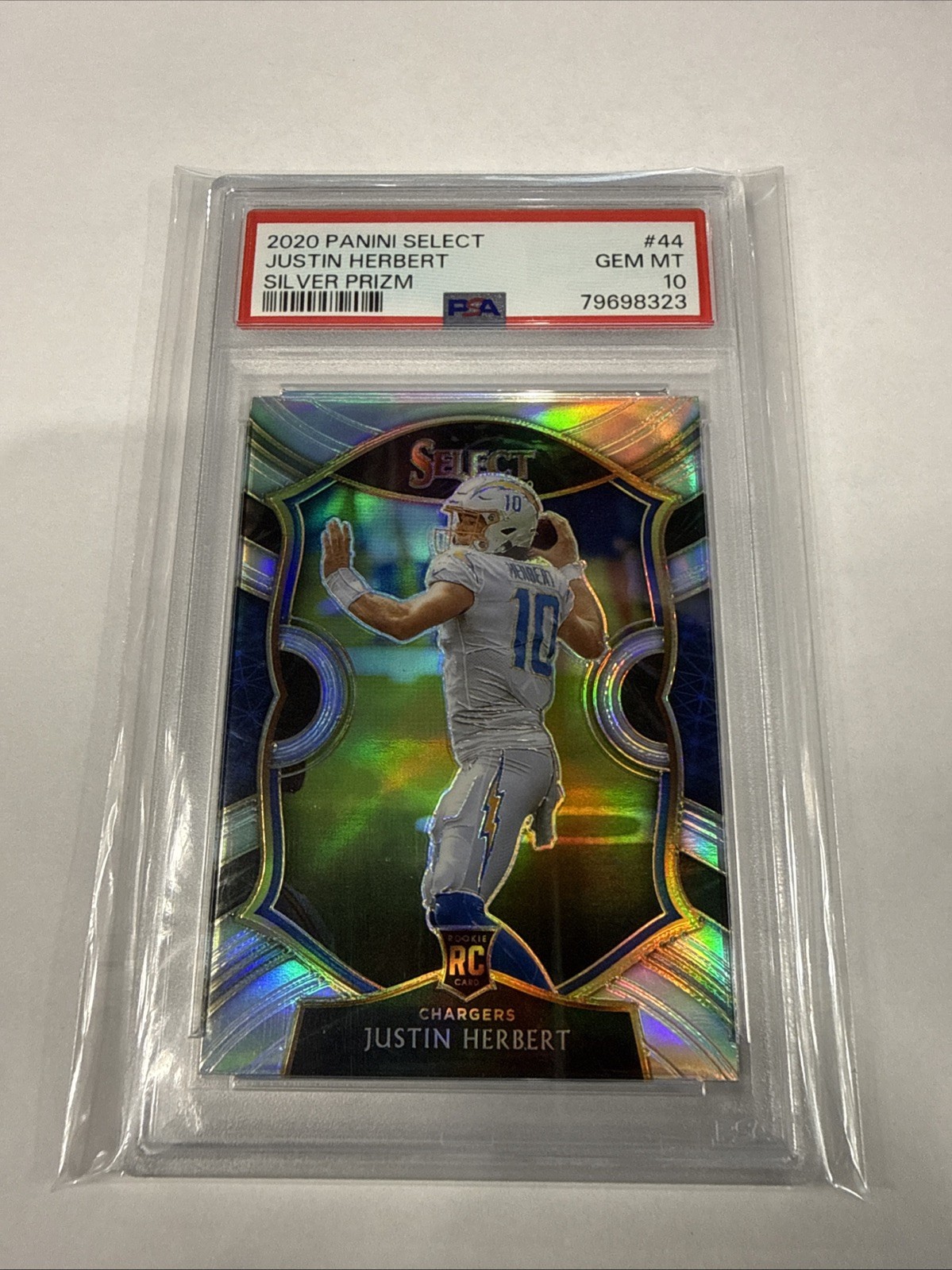 Justin Herbert Panini Select #44 Silver