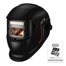 True Color Auto Darkening Welding Helmet, Solar Powered Welding Hood TIG/MIG/ARC