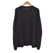 Used Comoli Cotton Jersey Long Sleeve T-Shirt 2 Black Do1-05012 Men'S Vector Clo
