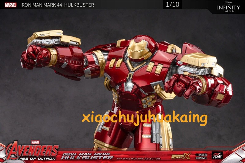 ZD TOYS 1/10 アイアンマン ハルクバスター Official ZD Toys HULKBUSTER 2.0 IRON MAN MARK 44 LED Avengers Age