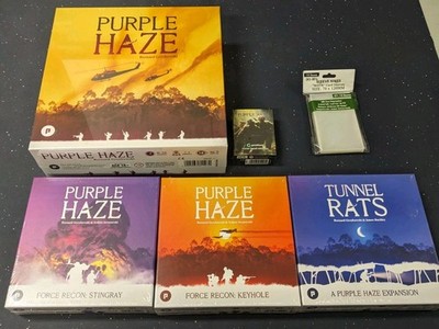 Purple Haze Board Game & all 4 Expansions + Miniature NEW Phalanx Games