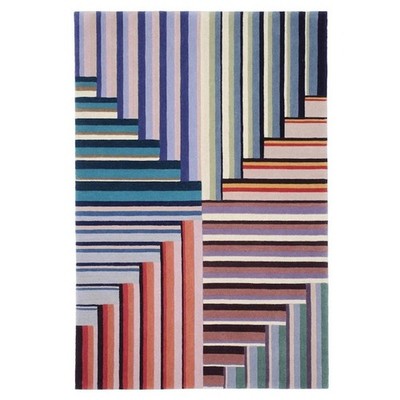 Liniendesign Geometrisch 100 % Nz Wolle Handgetuftete Teppiche Handgefertigt ...