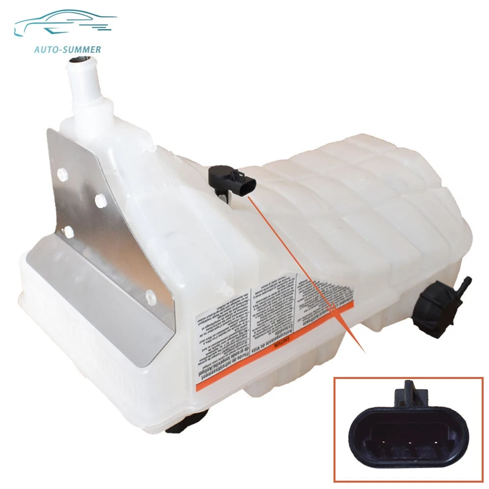 Tanque de depósito de refrigerante de alta resistencia con tapa y sensor 386 389 para Peterbilt Kenworth Foto 2 de 4