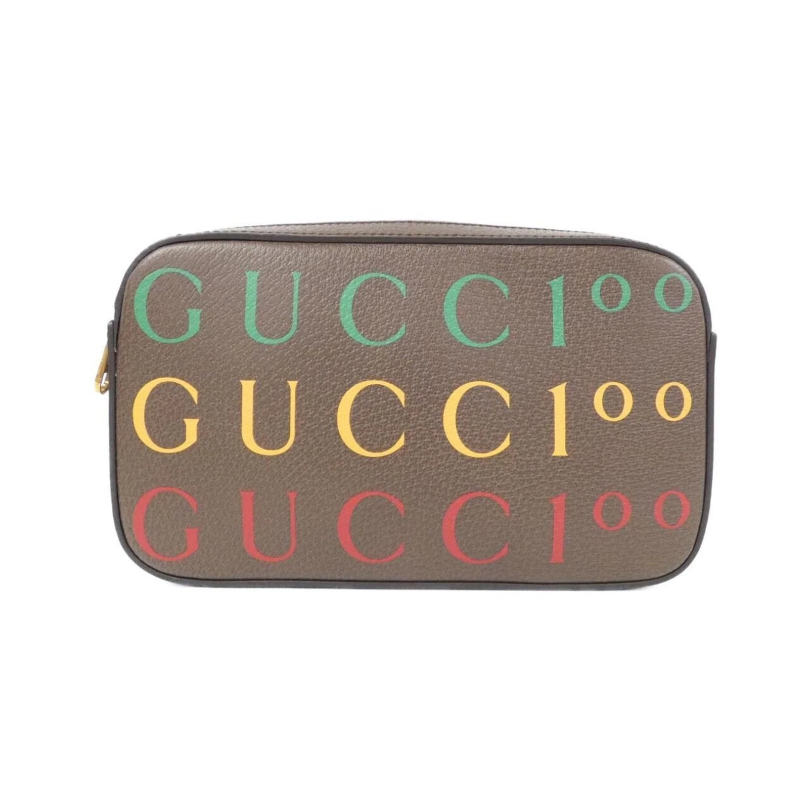Gucci sac ceinture cuir marron pochette authentique
