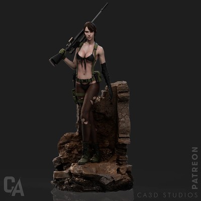 3D Printed 16K CA3D - Quiet Metal Gear Solid Statue unpainted Fan Made 1:6 Scale