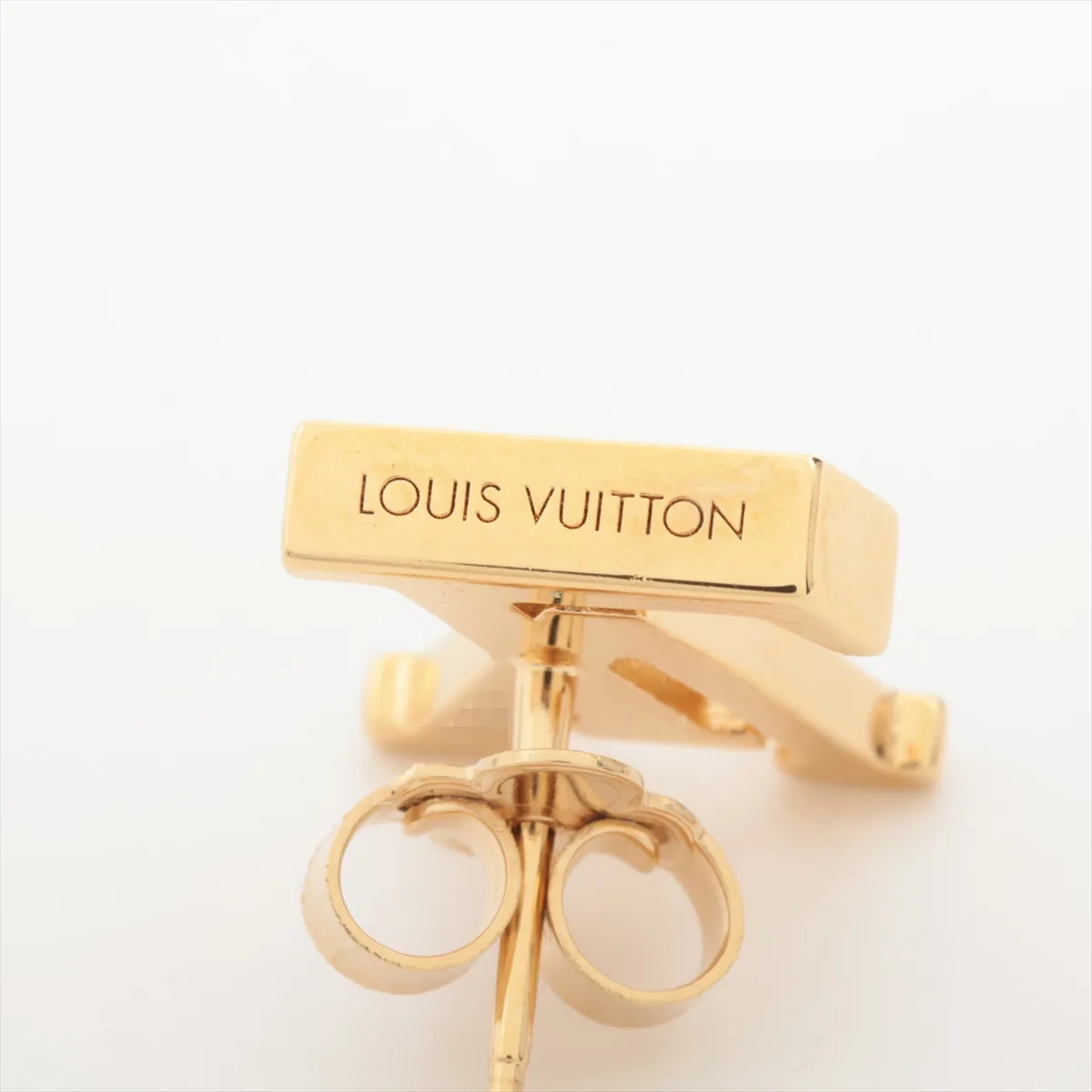 Louis Vuitton LE1254 Piercing jewelry (for both ears) GP White x gold M01090 Pie thumbnail 5
