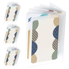 4 Packs 6 Page Wallet Insert Clear Picture Holder Plastic Credit Card Sleeves 