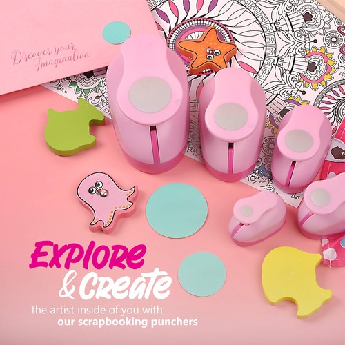 5 Pcs Craft Hole Punch, Handmade Scrapbook Paper Puncher, Different Size of S... - Bild 4 von 8