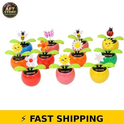 Toner Depot Solar Dancing Flower Bobblehead Figurines, Set of 8
