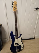 Squier by Fender P-Bass Electric Bass Guitar Blue 