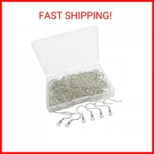 120pcs Earring Hooks with Ball and Coil, Hypo Allergenic Plated Silver Ear Wires