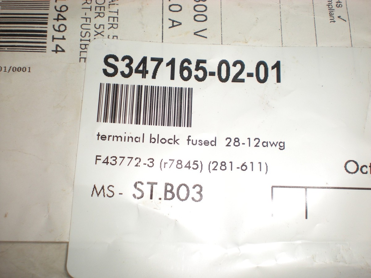 WAGO 281-611 281611 5X20 28-12 AWG FUSED TERMINAL BLOCK NEW | eBay