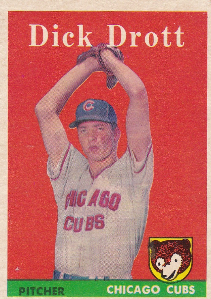 1958 Topps # 80 Dick Drott   Chicago Cubs  EX+  