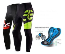 Men Bike Pants Padded Cycling Trousers Stretchy Bike Riding Tights Ankle Zipper