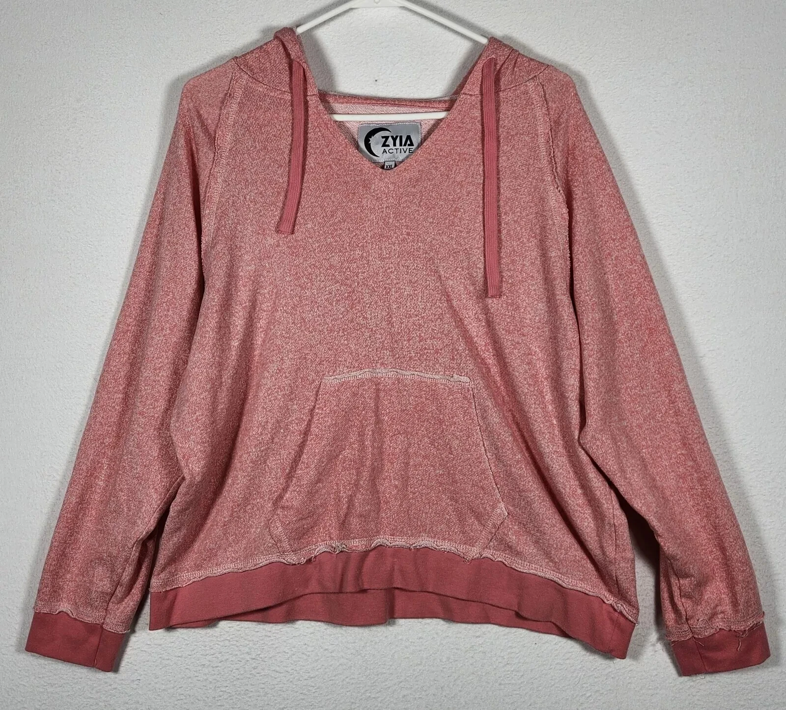 Zyia Active Size 2XL Lightweight Beach Hoodie Women’s Long Sleeve Outdoor Pink